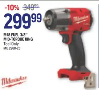 NAPA Auto Parts Milwaukee m18 fuel 3/8'' mid-torque ring offer