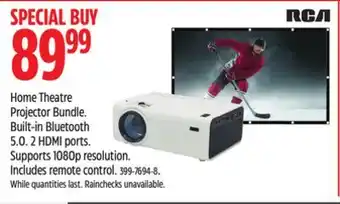 Canadian Tire Rca home theatre projector bundle offer