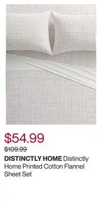 Hudson's Bay Distinctly home printed cotton flannel sheet set offer