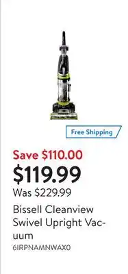 Walmart Bissell cleanview swivel upright vacuum offer
