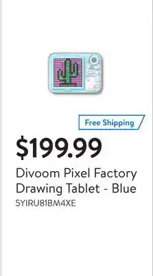 Walmart Divoom pixel factory drawing tablet - blue offer