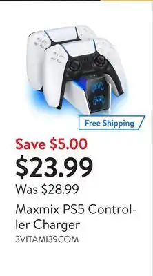 Walmart Maxmix ps5 controller charger offer