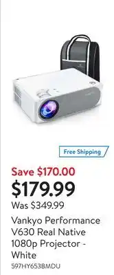 Vankyo performance v630 real native 1080p projector - white