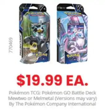 GameStop Pokémon tcg: pokémon go battle deck mewtwo or melmetal by the pokémon company international offer