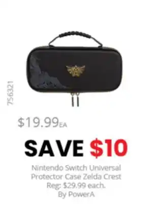 GameStop Nintendo switch univ protector case zelda crest offer