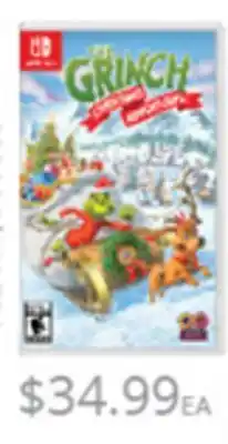 GameStop Nintendo switch the grinch: christmas adventures offer