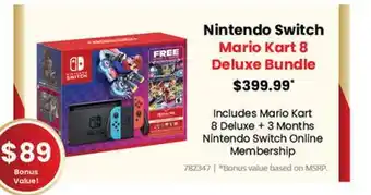 GameStop Mario kart 8 deluxe nintendo switch deluxe bundle offer