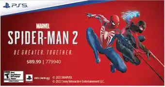 GameStop Ps5 marvel's spider-man 2 launch edition offer