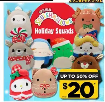 Showcase Original squishmallows holiday squads offer