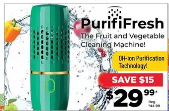 Showcase Purififresh the fruit and vegetable cleaning machine! offer