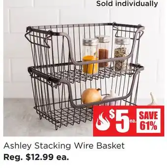 Kitchen Stuff Plus Ashley stacking wire basket offer