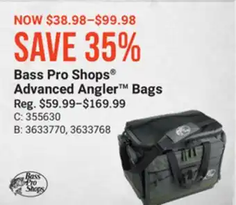 Bass Pro Bass pro shops advanced angler bags offer