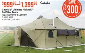 Bass Pro Cabela's ultimate alaknak outfitter tents offer