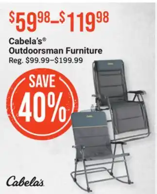 Bass Pro Cabela's outdoorsman furniture offer
