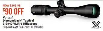Bass Pro Vortex diamondback tactical 3-9x40 vmr-1 riflescope offer