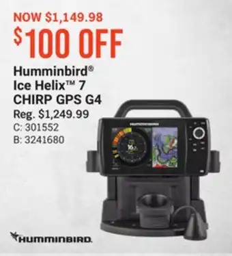 Bass Pro Humminbird ice helix 7 chirp gps g4 offer