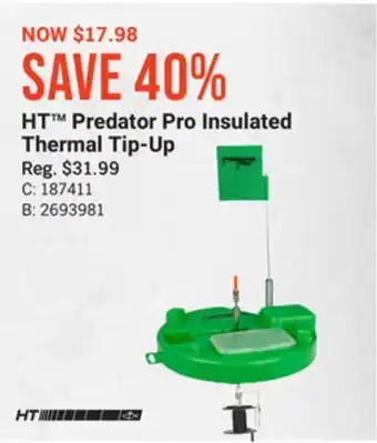 Ht predator pro insulated thermal tip-up