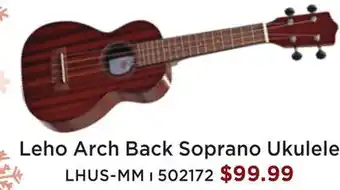 Long & McQuade Leho mahogany series arch back soprano ukulele offer