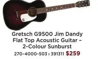 Long & McQuade Gretsch guitars g9500 jim dandy flat top acoustic guitar - 2-color sunburst offer