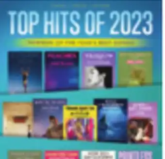 Long & McQuade Top hits of 2023 - piano/vocal/guitar - book offer