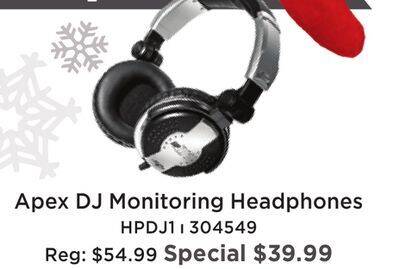 Long & McQuade Apex dj headphones offer