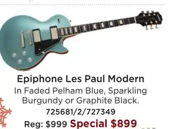 Long & McQuade Les paul modern - faded pelham blue offer