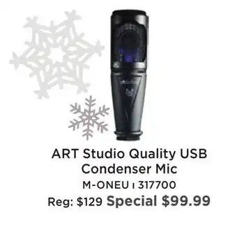 Long & McQuade Art pro audio m-one - usb mic offer