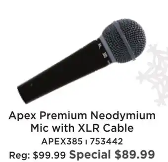 Long & McQuade Apex 385 premium neodymium microphone with cable offer