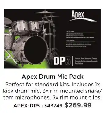 Long & McQuade Dp5 basic drum microphone pack offer