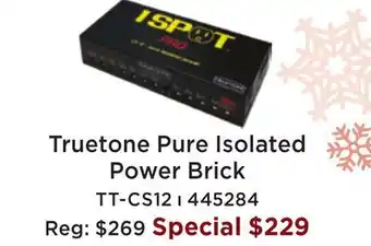 Long & McQuade Truetone cs12 pure isolated power brick offer