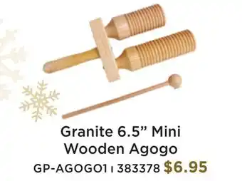 Long & McQuade Granite percussion mini wooden agogo 6.5 offer