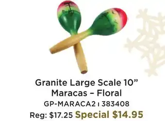 Long & McQuade Granite percussion large scale maraca-10 in. floral offer