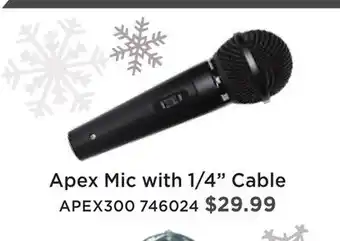 Long & McQuade Apex300 economy dynamic microphone w/cable offer