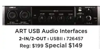 Long & McQuade Art pro audio usb ii - 2 in/out usb audio interface offer