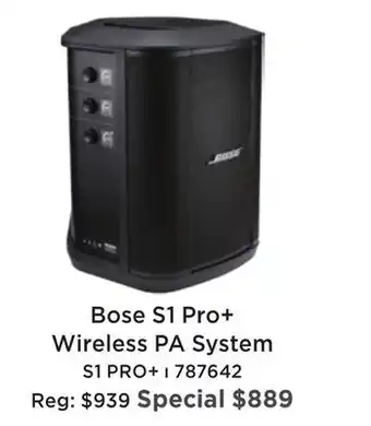Long & McQuade Bose professional products s1 pro+ wireless pa system offer