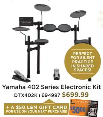Long & McQuade Dtx402k electronic drum kit offer