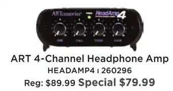 Long & McQuade Art pro audio 4 channel headphone amp offer