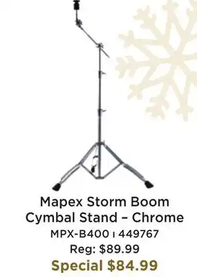 Long & McQuade Mapex storm boom cymbal stand - chrome offer