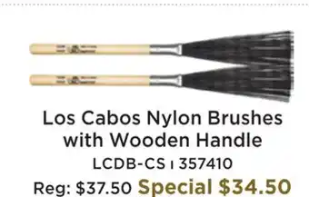 Long & McQuade Los cabos drumsticks clean sweep nylon brush with wooden handle offer