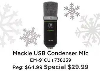 Long & McQuade Mackie em-91cu usb condenser microphone offer
