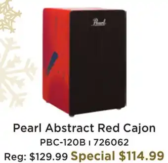Long & McQuade Pearl primero abstract red cajon offer