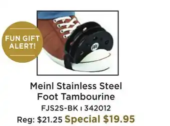 Long & McQuade Meinl foot tambourine - black offer