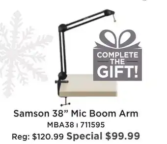 Long & McQuade 38'' microphone boom arm offer