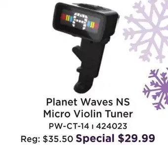 Long & McQuade Planet waves ns micro violin tuner offer