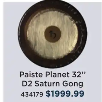 Long & McQuade Paiste planet 32 d2 saturn gong offer