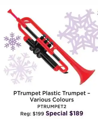 Long & McQuade Ptrumpet plastic trumpet 2.0 - red offer