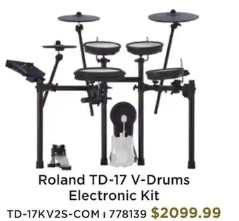 Long & McQuade Roland td-17 kv2 series 2 electronic drum kit with stand offer