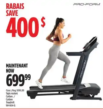 Canadian Tire Pro-form carbon treadmill offer