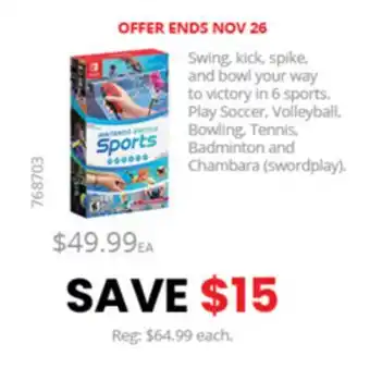 GameStop Nintendo switch sports by nintendo switch offer