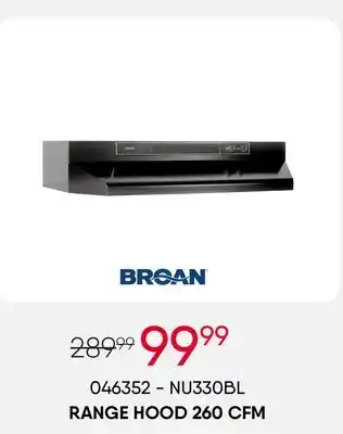 Meubles RD Range hood 260 cfm offer